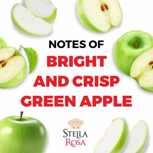 Stella Rosa Green Apple Semi-Sweet Italian White Wine Perspective: left