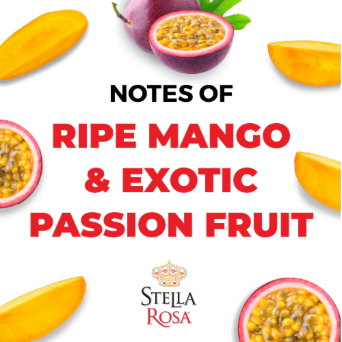 Stella Rosa Tropical Mango Semi-Sweet Italian White Wine Perspective: left