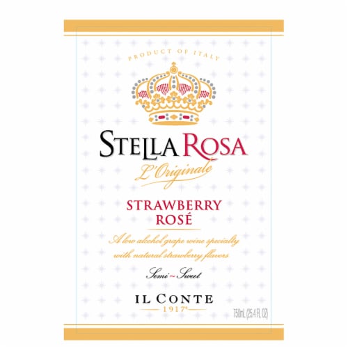 Stella Rosa Rosé Semi-Sweet Rosé Wine Perspective: left