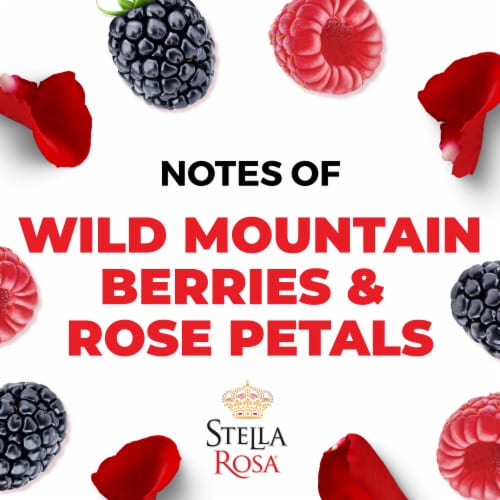 Stella Rosa Strawberry Rose Semi-Sweet Italian Rose Wine Perspective: left