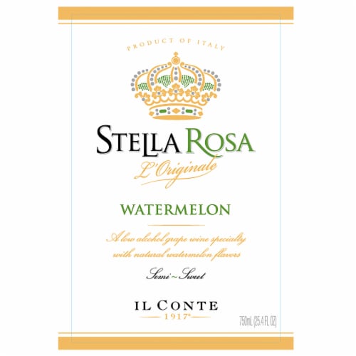 Stella Rosa Watermelon Semi-Sweet Italian Rose Wine Perspective: left