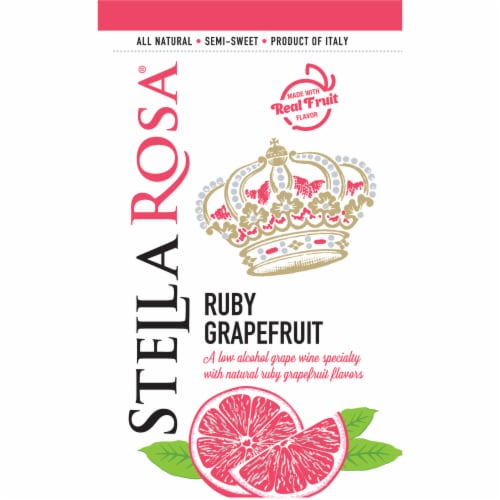 Stella Rosa Grapefruit Semi-Sweet Italian Rose Wine Perspective: left