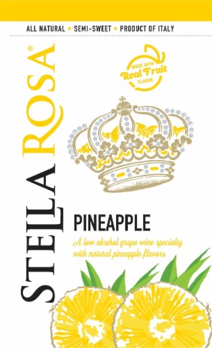 Stella Rosa Pineapple Semi-Sweet Italian White Wine Perspective: left