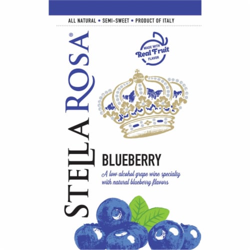 Stella Rosa Blueberry Semi-Sweet Red Wine 2Pk Perspective: left