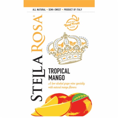 Stella Rosa Tropical Mango Semi-Sweet Italian White Wine Perspective: left