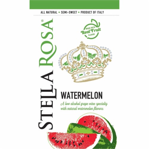Stella Rosa Watermelon Semi-Sweet Italian Rose Wine Perspective: left