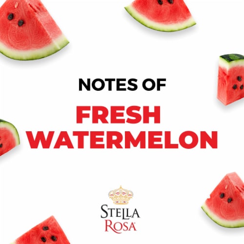 Stella Rosa Watermelon Semi-Sweet Italian Rose Wine Perspective: left