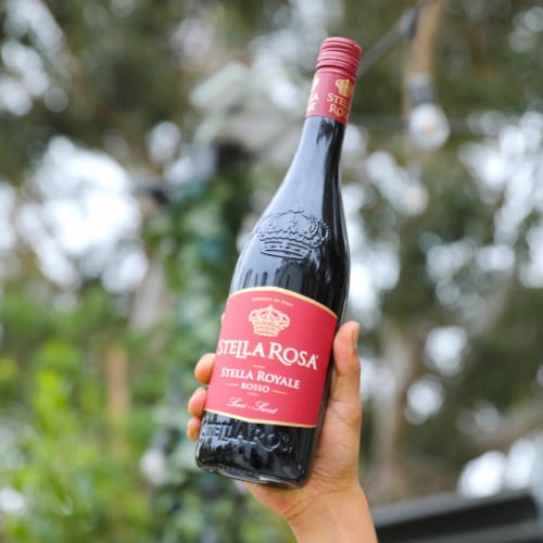 Stella Rosa Rosso Royale Semi-Sweet Red Wine Perspective: left