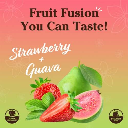 San Antonio Fruit Farm Strawberry Guava Italian Rose Wine Perspective: left
