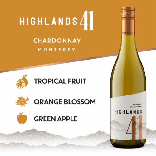 Highlands 41 Monterey Chardonnay California White Wine Perspective: left