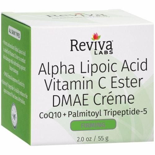 Reviva Labs Alpha Lipoic Acid Vitamin C Ester DMAE Firming Créme Perspective: left