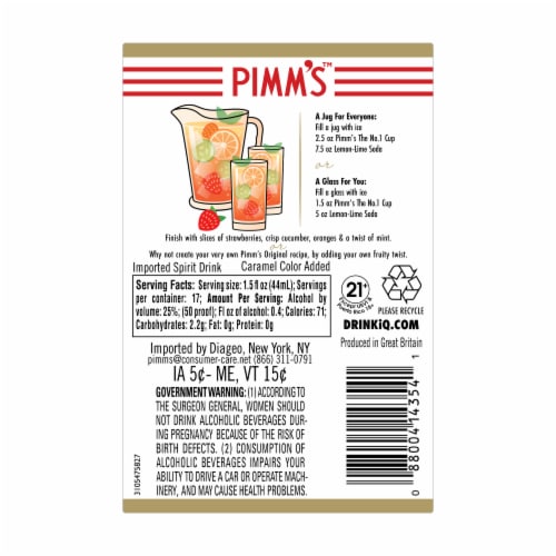 Pimm's Spirit Drink No.1 Cup Perspective: left