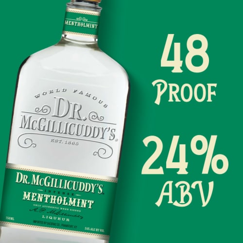 Dr. McGillicuddy’s Mentholmint Liqueur - 48 Proof Perspective: left
