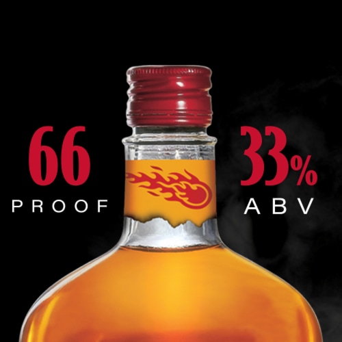 Fireball Hot Cinnamon Blended Whiskey Perspective: left