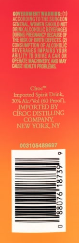 Ciroc Passion Infused Vodka Perspective: left