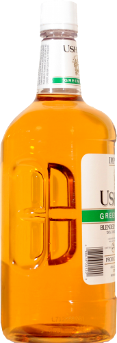 Usher's Green Stripe Blended Scotch Whisky Perspective: left