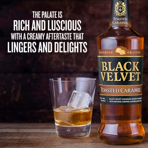Black Velvet Toasted Caramel Canadian Whisky Perspective: left