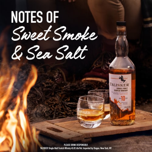 Talisker Whisky - Single Malt Scotch 10YO Perspective: left
