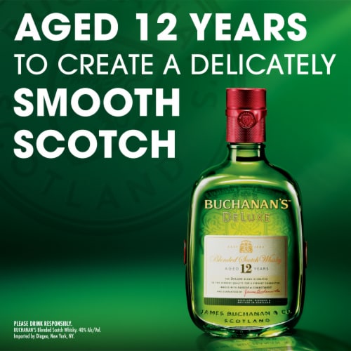 Buchanan's DeLuxe Aged 12 Years Blended Scotch Whisky Perspective: left