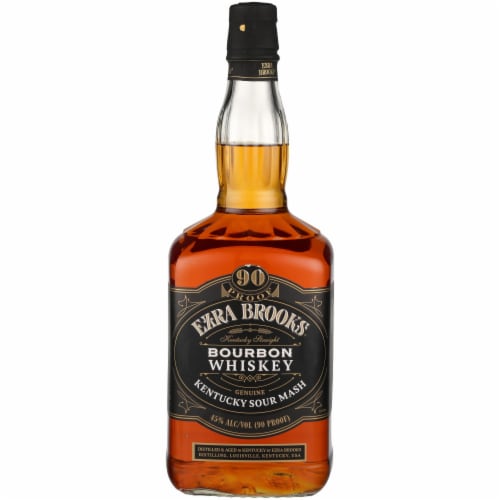 Ezra Brooks Black Label Straight Bourbon Perspective: left