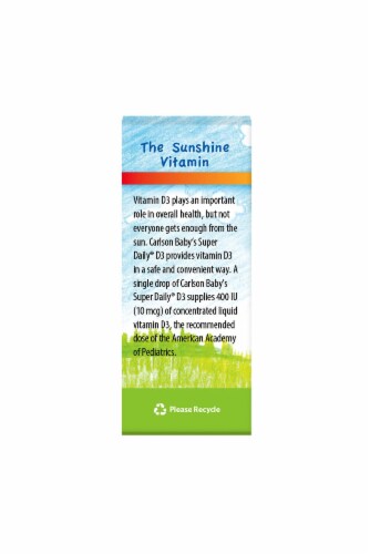 Carlson Super Daily D3 for Baby Liquid Vitamin D Perspective: left