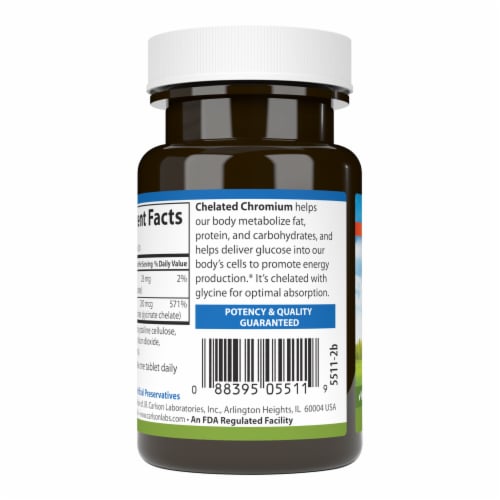 Carlson® Chelated Chromium 200 mg Perspective: left