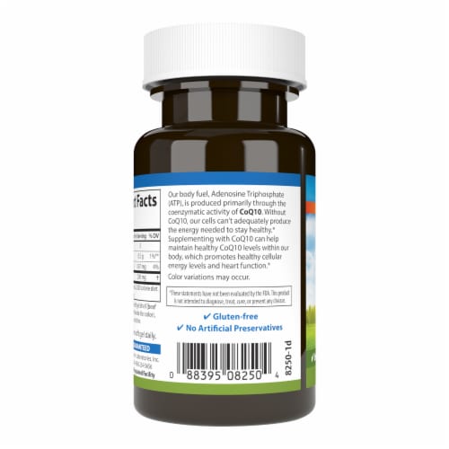 Carlson® Co-Q10 Soft Gels 200mg Perspective: left