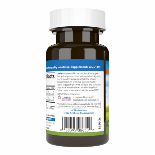 Carlson Lutein Soft Gels 6mg Perspective: left