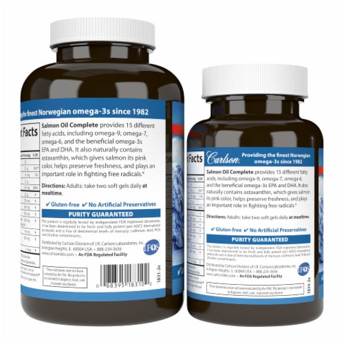 Carlson® Salmon Oil Complete Soft Gels Multipack Perspective: left