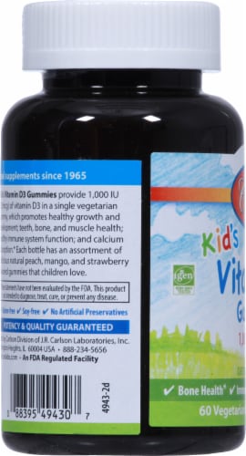 Carlson Labs Kids Vitamin D3 Gummies Perspective: left