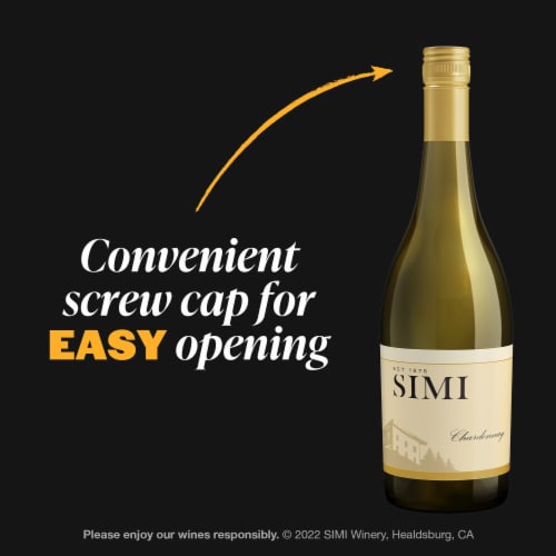 SIMI California Chardonnay White Wine Perspective: left
