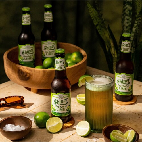 Shiner® Sea Salt & Lime Lager Craft Beer Perspective: left