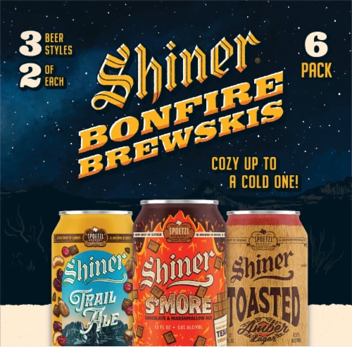 Spoetzl Brewery Shiner Bonfire Brewskis Craft Beer Variety Pack Perspective: left
