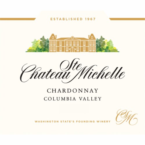 Chateau Ste Michelle Columbia Valley Chardonnay Washington White Wine Perspective: left