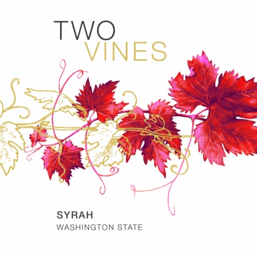 Two Vines Syrah Washington Red Wine Perspective: left
