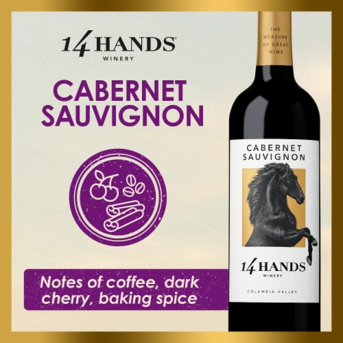 14 Hands Columbia Valley Cabernet Sauvignon Red Wine Perspective: left