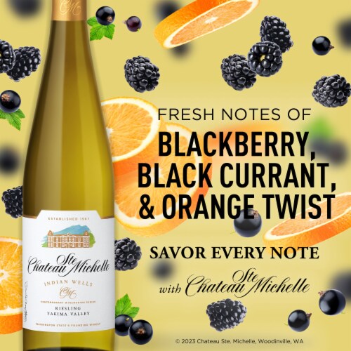 Chateau Ste Michelle Indian Wells Riesling Washington White Wine Perspective: left