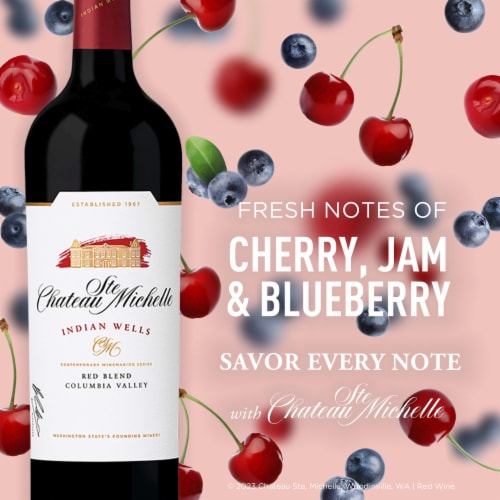 Chateau Ste Michelle Indian Wells Red Blend Washington Red Wine Perspective: left