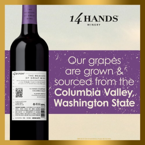14 Hands Stampede Red Blend Washington Red Wine Perspective: left