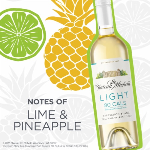 Chateau Ste. Michelle Columbia Valley Light Sauvignon Blanc White Wine Perspective: left