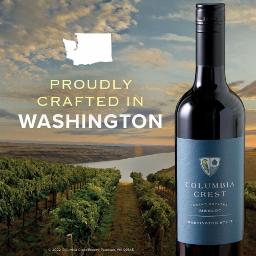 Columbia Crest Grand Estates Merlot Red Wine Perspective: left