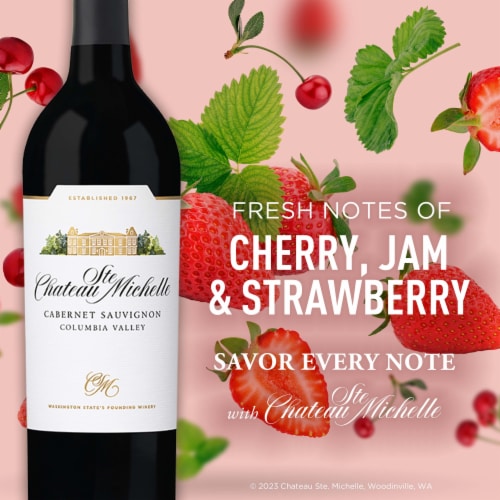 Chateau Ste Michelle Columbia Valley Cabernet Sauvignon Washington Red Wine Perspective: left