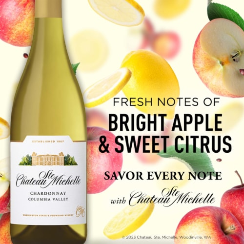 Chateau Ste Michelle Columbia Valley Chardonnay Washington White Wine Perspective: left
