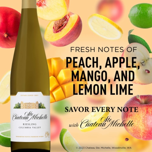 Chateau Ste Michelle Columbia Valley Riesling Washington White Wine Perspective: left