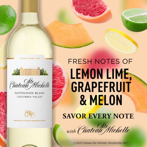 Chateau Ste Michelle Columbia Valley Sauvignon Blanc White Wine Perspective: left