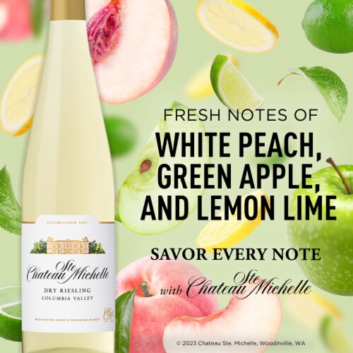Chateau Ste Michelle Columbia Valley Dry Riesling Columbia Valley White Wine Perspective: left