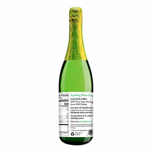 St. Julian Sparkling White Grape Juice Perspective: left