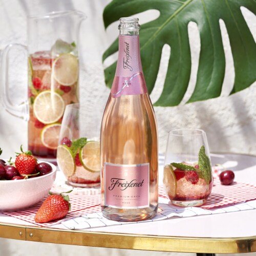 Freixenet Brut Rose Cordon Rosado Spain Sparkling Wine Perspective: left