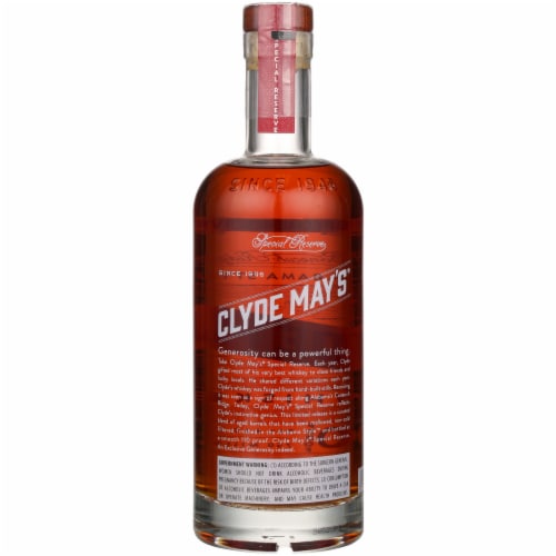 Clyde May's Alabama Style Special Reserve Blended American Whiskey Perspective: left