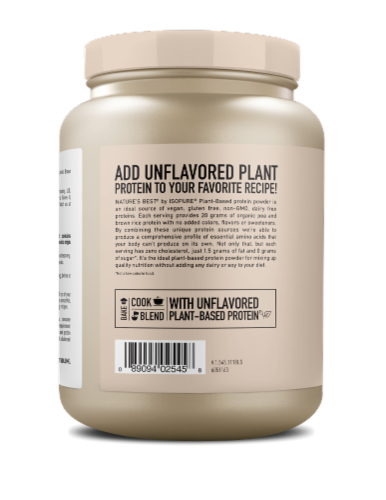 Nature's Best Plant Based Vegan Protein Powder Perspective: left
